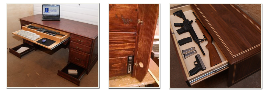 Hidden storage mirror, In-wall gun safe concealment cabinet